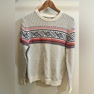 America Fair Isle Sweater Crewneck Pullover Size M